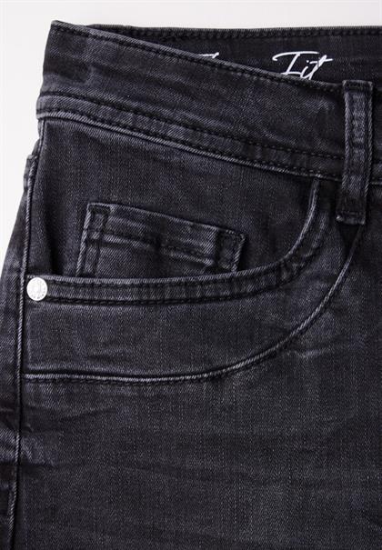 Wide Leg Jeans black net wash