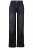 Wide Leg Jeans black net wash