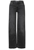 Wide Leg Jeans black soft wash