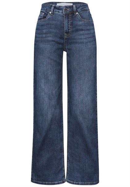 Wide Leg Jeans dark blue clean wash