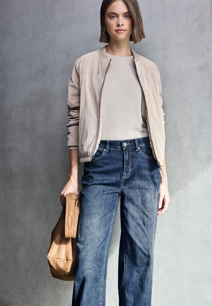 Wide Leg Jeans dark blue clean wash