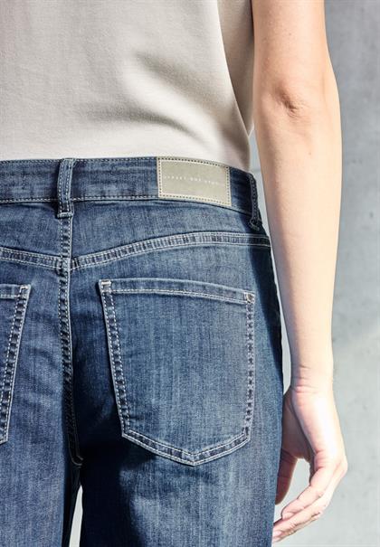 Wide Leg Jeans dark blue clean wash