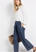 Wide Leg Jeans dark blue clean
