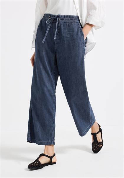 Wide Leg Jeans dark blue clean