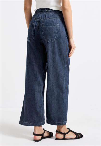 Wide Leg Jeans dark blue clean