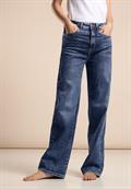 Wide Leg Jeans dark blue washed