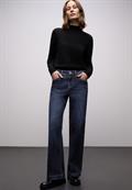 Wide Leg Jeans dark blue washed