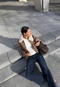 Wide Leg Jeans dark blue washed