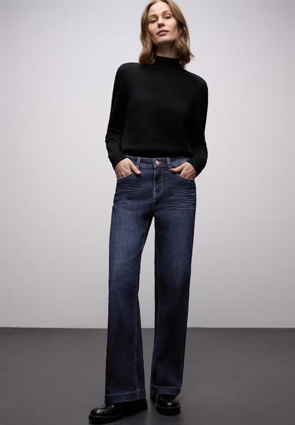 Wide Leg Jeans dark blue washed