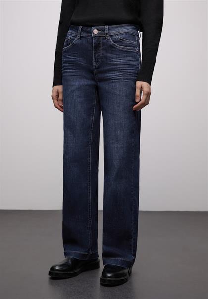 Wide Leg Jeans dark blue washed