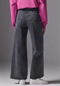 Wide Leg Jeans dark grey soft washed