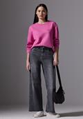 Wide Leg Jeans dark grey soft washed