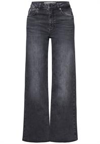 Wide Leg Jeans dark grey soft washed