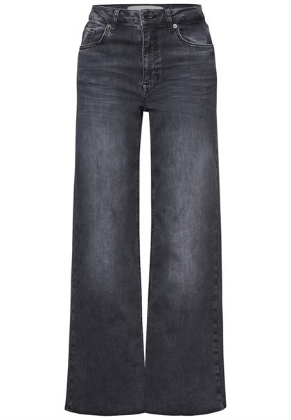 Wide Leg Jeans dark grey soft washed