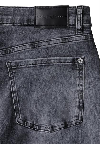 Wide Leg Jeans dark grey soft washed