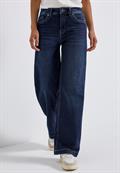 Wide Leg Jeans deep indigo soft washed