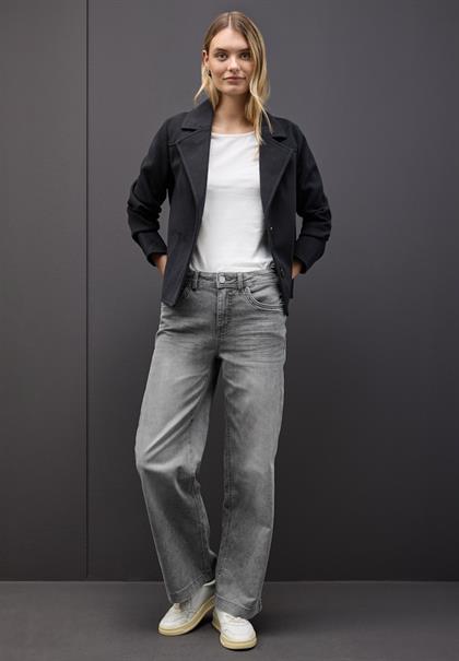 Wide Leg Jeans light grey random washed