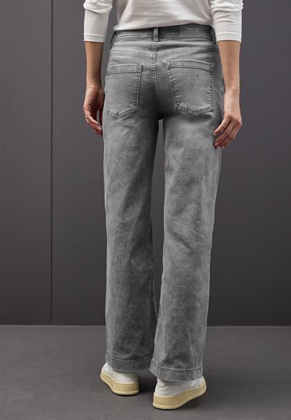 Wide Leg Jeans light grey random washed