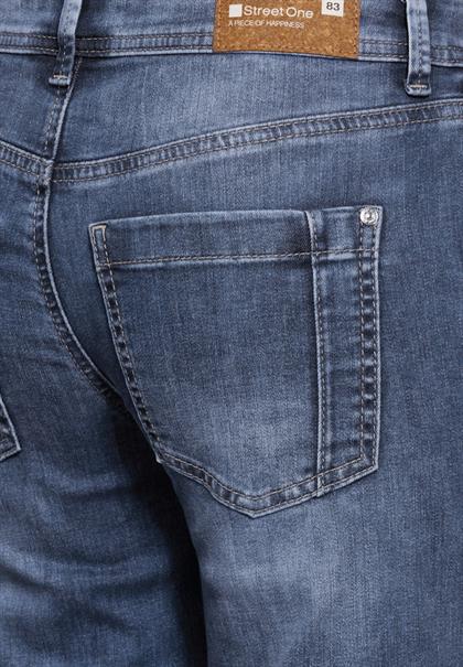 Wide Leg Jeans medium blue soft washed