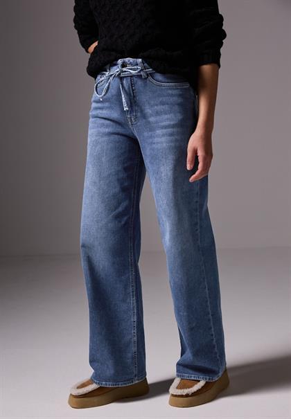 Wide Leg Jeans medium blue washed