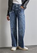 Wide Leg Jeans mid blue random wash