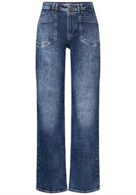 Wide Leg Jeans mid blue random wash