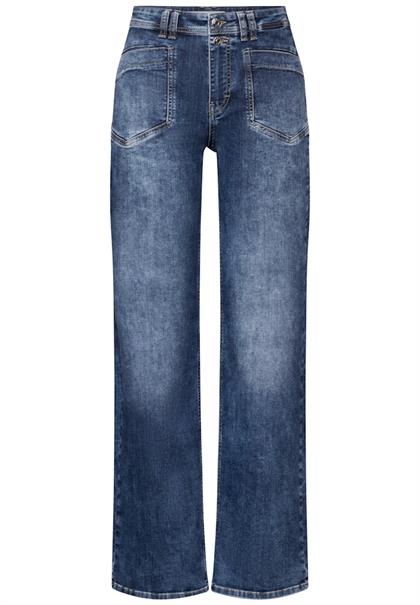Wide Leg Jeans mid blue random wash