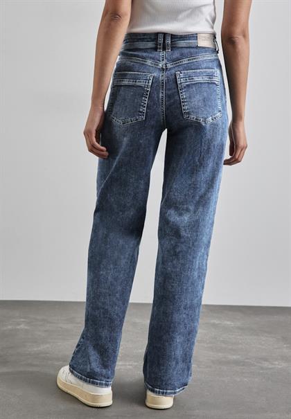 Wide Leg Jeans mid blue random wash