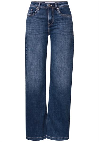 Wide Leg Jeans mid blue soft washed