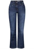Wide Leg Jeans mid blue used wash