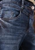 Wide Leg Jeans mid blue used wash