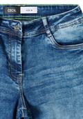 Wide Leg Jeans mid blue used wash