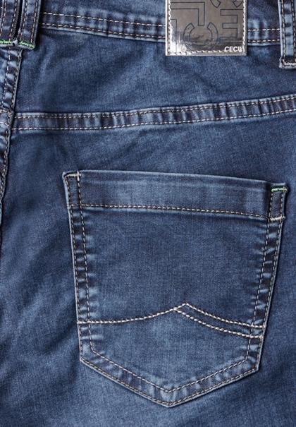 Wide Leg Jeans mid blue used wash