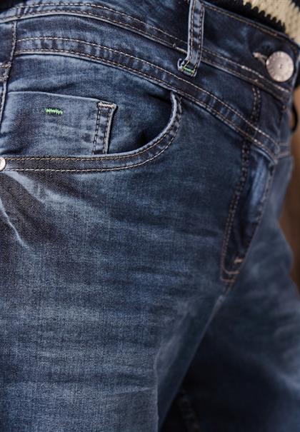 Wide Leg Jeans mid blue used wash