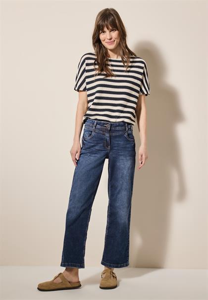 Wide Leg Jeans mid blue used wash