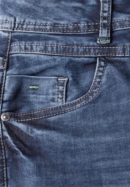 Wide Leg Jeans mid blue used wash