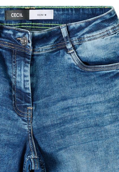 Wide Leg Jeans mid blue used wash