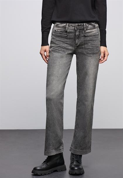 Wide Leg Jeans mid grey washed