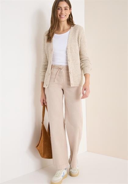 Wide Leg Jeans mit Flare eggshell white