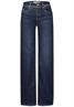 Wide Leg Jeans mit Gürtel dark blue washed