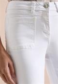 Wide Leg Jeans mit Patch Pockets white