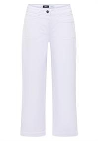 Wide Leg Jeans mit Patch Pockets white