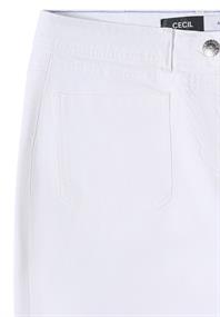 Wide Leg Jeans mit Patch Pockets white