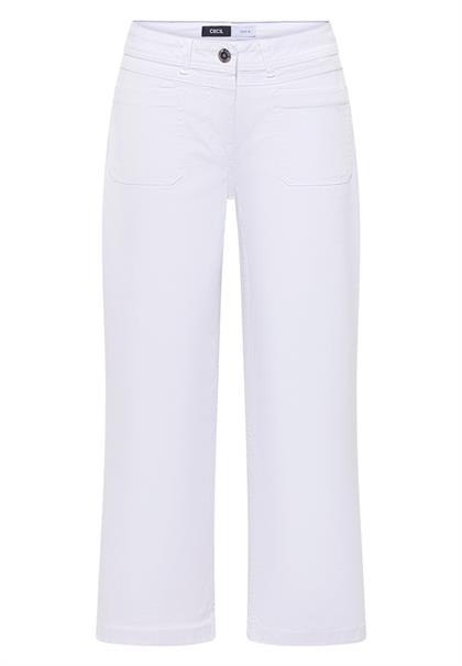 Wide Leg Jeans mit Patch Pockets white