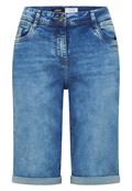 Wide Leg Jeansshorts im Loose Fit light blue washed