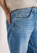 Wide Leg Jeansshorts im Loose Fit light blue washed