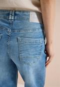 Wide Leg Jeansshorts im Loose Fit light blue washed