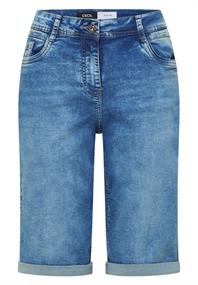 Wide Leg Jeansshorts im Loose Fit light blue washed