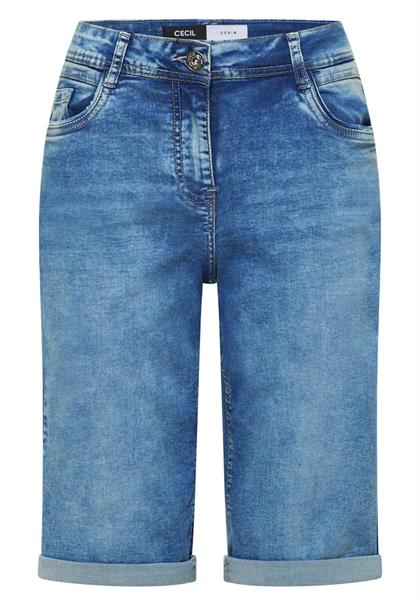 Wide Leg Jeansshorts im Loose Fit light blue washed