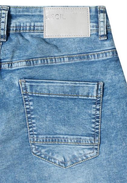 Wide Leg Jeansshorts im Loose Fit light blue washed